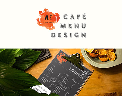 Menu Design for Cafe - Vue, Dehradun