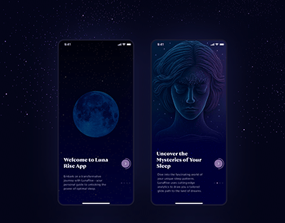 LunaRise: Holistic Sleep Enhancement Mobile App Design