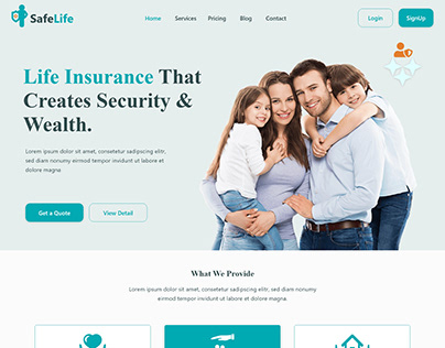SafeLife Insurance Landing Page