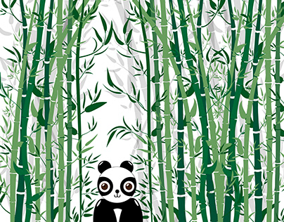 Bamboo Forest With Panda