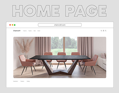 UI|UX landing page for a furniture company