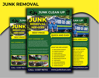Junk Removal & Lawn Care Flyer Design