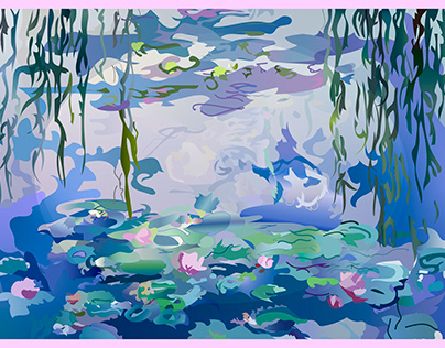 An illustration of Monet's water lilies
