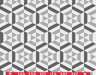 SVG Gray hexagon, Seamless pattern, Digital clipart