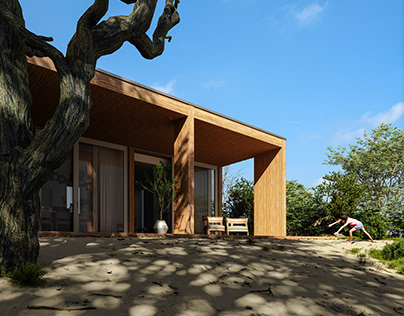3D Render of Summerhouse H - Johan Sundberg Arkitektur