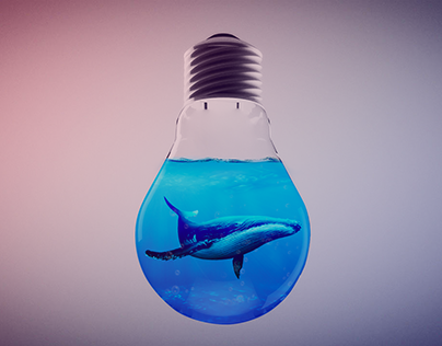 Whale in the light bulb