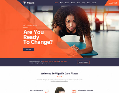 Vigor - WordPress Fitness Theme for Fitness Clubs
