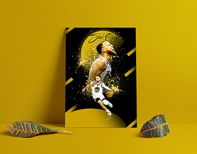 Stephen Curry Poster in gold