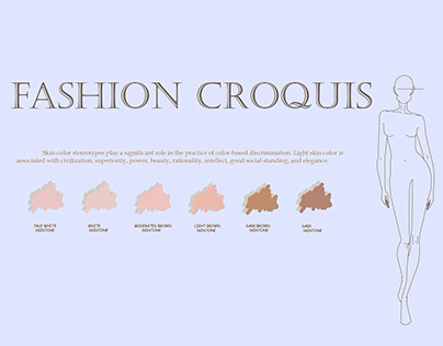 Fashion Croquis Illustration in different Skintones