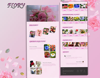 Flower shop website landing page UI design