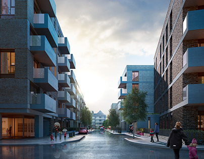 After the Rain - CGI of a London Development