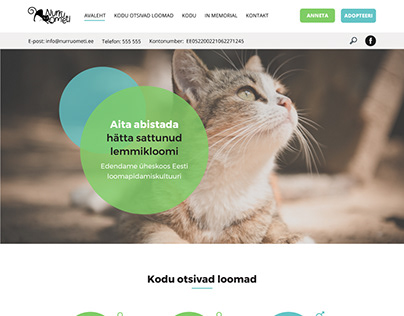 Web design for animal adoption site