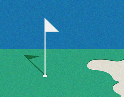Golfcourse - Illustratie