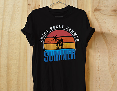 Catch The Wave Summer T Shirt Design
