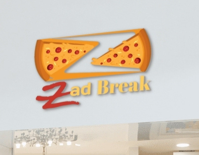 Zad break pizza restaurant logo
