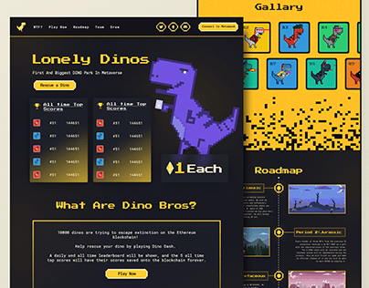 Dino Bros NFT Landing Page
