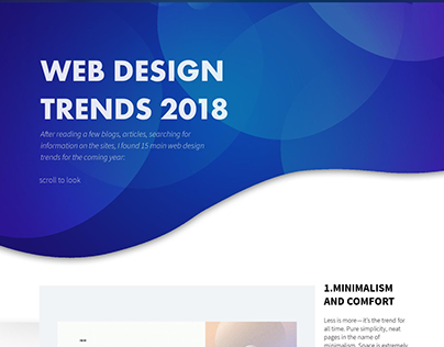 Web design trends 2018