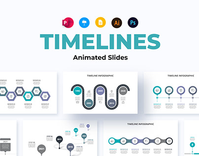 Free Animated Timelines PowerPoint Infographics