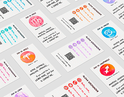 Designed #business cards for an astrologer