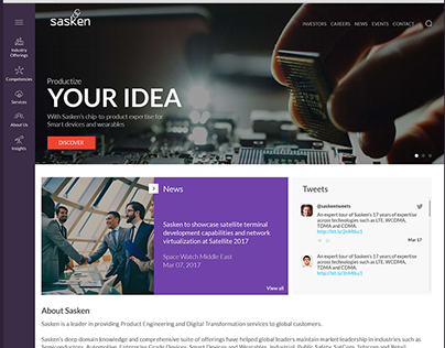Sasken Website Design