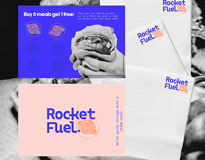 Rocket Fuel burger branding