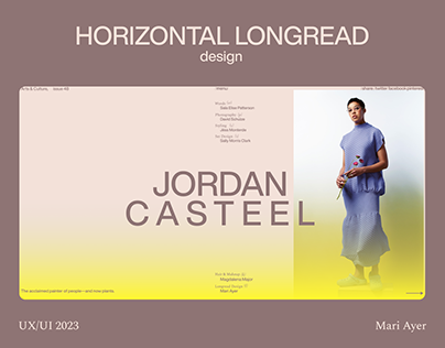 UX/UI design | Horizontal longread | Jordan Casteel