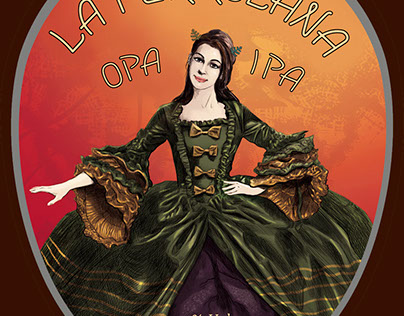 Label design La Ferrolana Beer, Indian Pale Ale.