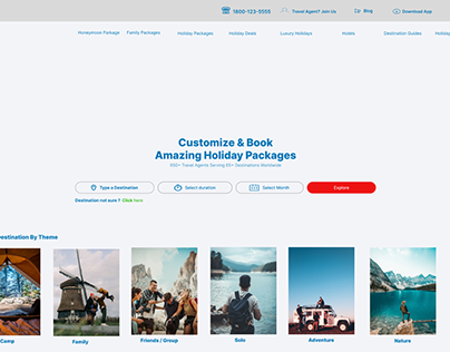 Project thumbnail - TRAVELS AND TOURS HOMEPAGE UI DESIGN