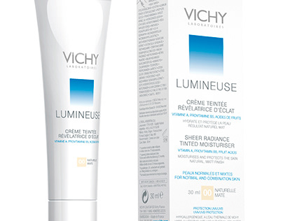 Déclinaison gamme packagings Vichy Lumineuse