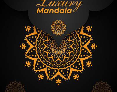 Golden mandala background with luxurious style