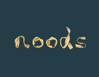Send Noods - Self-created typeface