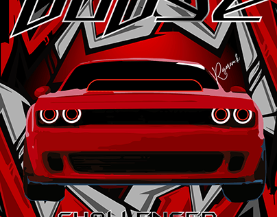 Dodge Challenger | Poster Design | Muscle Car