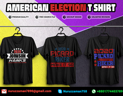 US President Election Typography T-Shirt Bundle