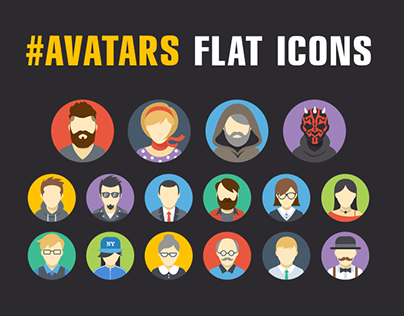 Free avatars flat icons