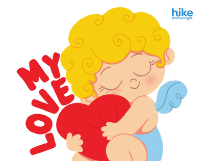 Valentine's Day stickers for Hike Messenger