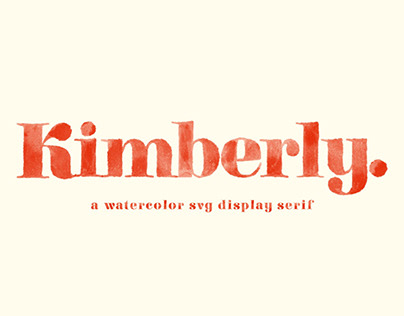 Kimberly - Watercolor SVG & Regular Font