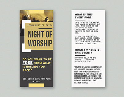 Night of Worship - Brochure Design