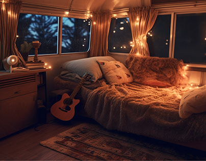 Cozy trailer room