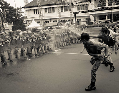 Riot Police of Malang, Indonesia