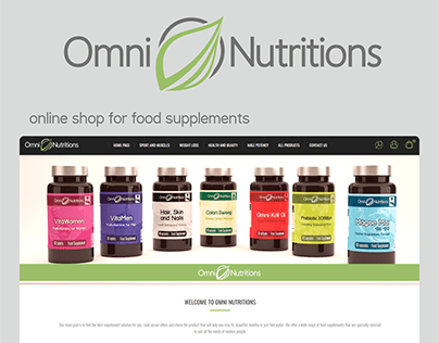 Product and Web Design for a Food Supplement Line