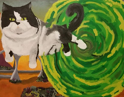 Majestic Cat Painting