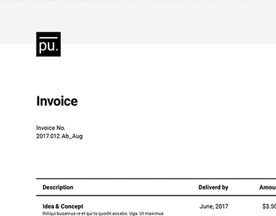 Purism Professional Invoice Design