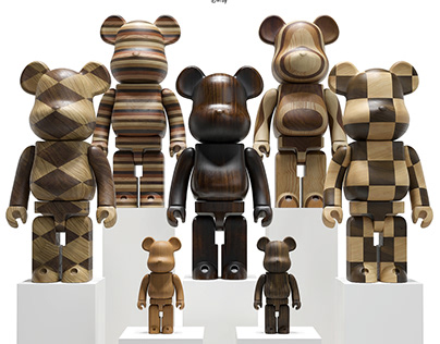 [3D modeling] Bearbrick / Karimoku (Wood set)