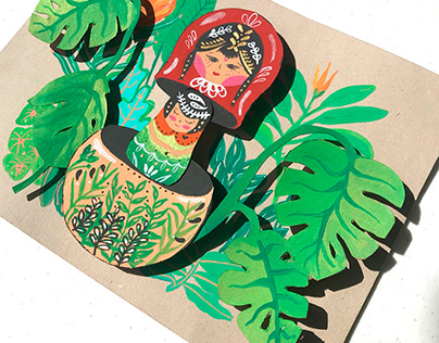 Paper Cut Ilustración Colaboración Colectivo Kisink