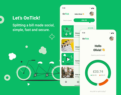 OnTick. Split and settle expenses mobile app