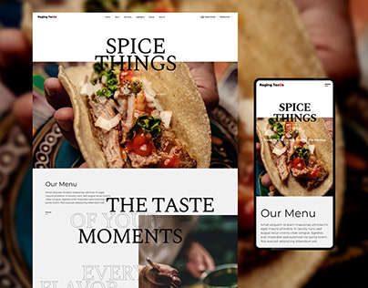 Project thumbnail - Raging Tacos - Restaurant Website Template