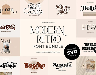 Modern Retro Font Bundle