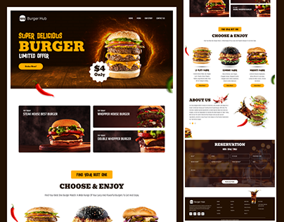 Super Delicious Burger Website (UI Design)