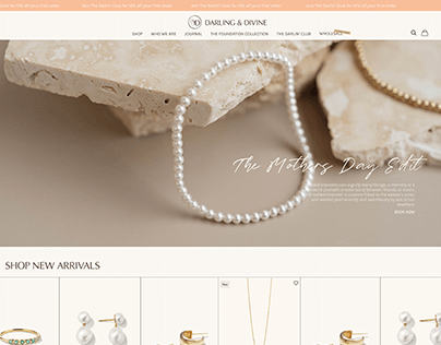 Project thumbnail - DARLING & DIVINE Shopify design