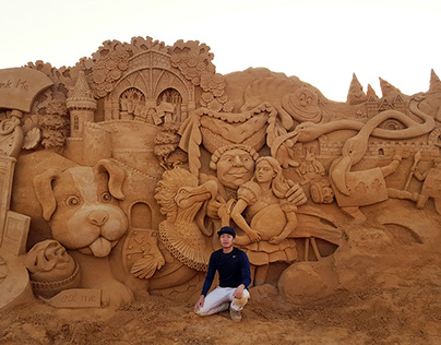 Alice In Wonderland Sand Sculpture